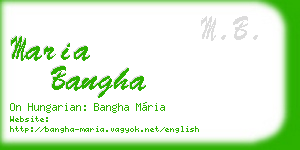 maria bangha business card
